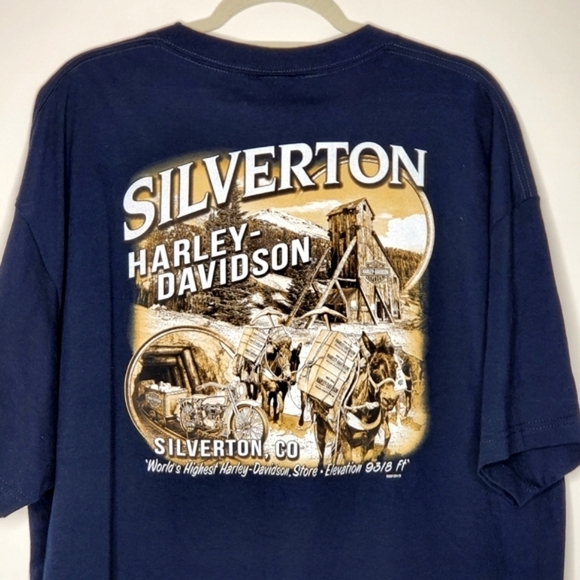 Harley Davidson Back and Front Graphic Tee Size 2XL Silverton Colorado Shirt - Picture 3 of 12